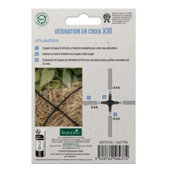 Sale BOTANIC® 10 croix cannelées pour tuyau Ø 4/6 mm - Arrosage goutte à goutte