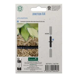 Discount BOTANIC® 4 jonctions cannelées Ø 13/16 mm - Arrosage goutte à goutte