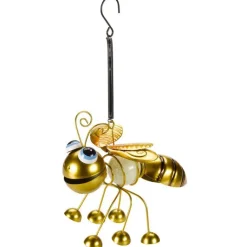 Outlet SMART GARDEN Abeille phosphorescente en métal jaune à suspendre