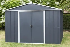 Outlet TRIGANO JARDIN Abri de jardin métal sans plancher, anthracite - Yardmaster - 6.24m²