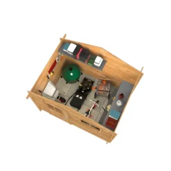 New WHITE WOOD Abri de jardin naturel Rimini - 4.3 m² / 19 mm