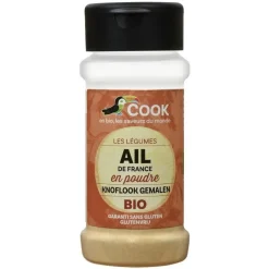 Hot COOK Ail en poudre bio dans un pot de 45 g