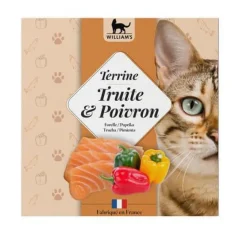 WILLIAM'S Alimentation humide complémentaire pour chat terrine truite et poivron - 80 g