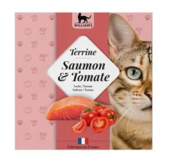 Hot WILLIAM'S Alimentation humide complémentaire pour chat terrine saumon et tomate - 80 g