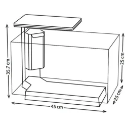 Clearance BLUE CORAL Aquarium 100% équipé noir SUPERFISH Quadro 40 Pro - 28L