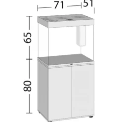 Best BLUE CORAL Aquarium tout équipé gris, JUWEL AQUARIUM Lido 200 - 200L