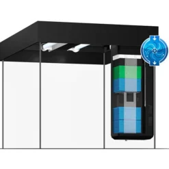Best BLUE CORAL Aquarium tout équipé gris, JUWEL AQUARIUM Lido 200 - 200L