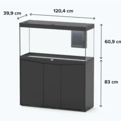 BLUE CORAL Aquarium tout équipé, noir, AQUATLANTIS AQUARIUM Splendid 120 - 293L