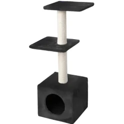 EBI Arbre à chat avec panier et griffoir coloris noir Palazzo - 90 cm