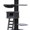 PETREBELS Arbre à chat coloris noir Ragdoll 180 – 60 x 60 x 180 cm