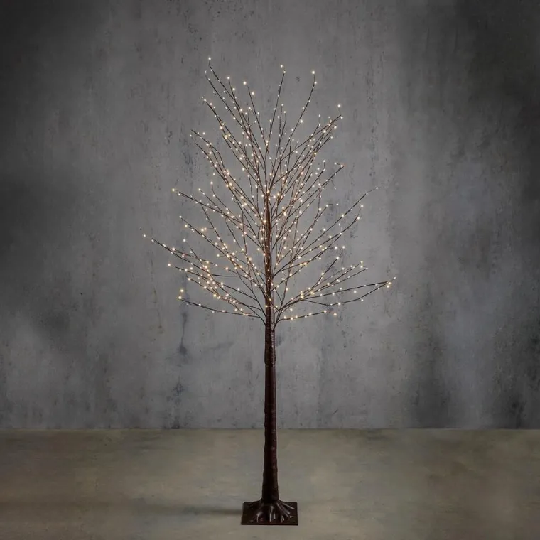 Sale EDELMAN Arbre brun lumineux à 576 micro LED blanc chaud - Ø 60 x H 180 cm
