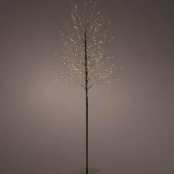 Clearance KAEMINGK Arbre de Noël lumineux coloris noir micro LED blanc orangé fixe extérieur – H 1,50 m