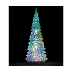 Sale LEMAX Arbre lumineux en cristal 4 couleurs variables pour village de Noël – Ø 11,4 x 28,6 cm