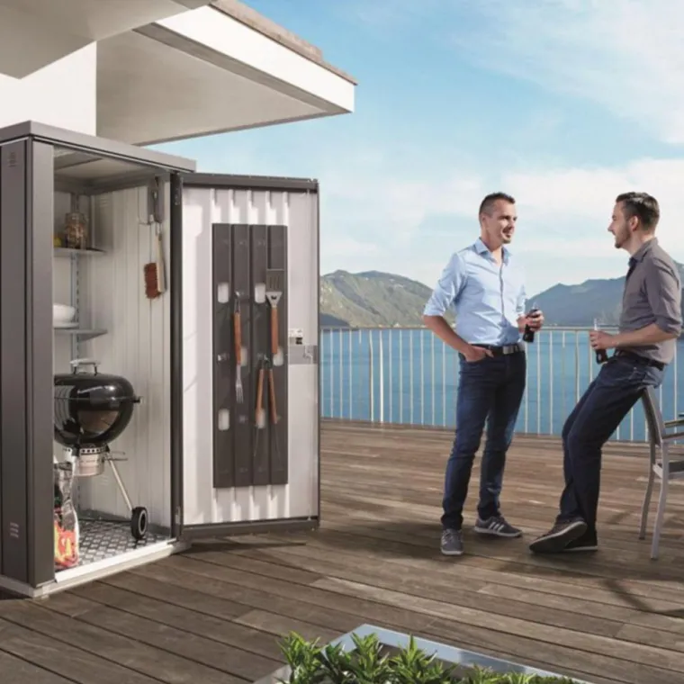 Clearance BIOHORT Armoire à outils gris foncé 93x83x182,5 cm