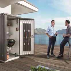 Online BIOHORT Armoire à outils gris quartz 93x83x182,5 cm