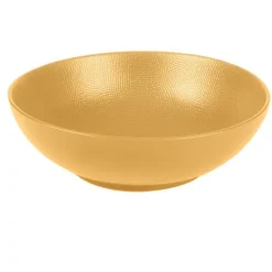 Online Assiette calotte coloris jaune en grès Vésuvio - Ø 19 cm