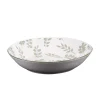 Discount BASTIDE Assiette calotte en porcelaine blanche avec motifs printaniers verts Episia - Ø 20 cm