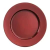 New EDELMAN Assiette décorative rouge en plastique Mila - Ø 33 cm