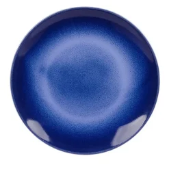 Clearance Assiette plate coloris bleu en grès blue night - Ø 27 cm