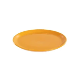 Assiette plate coloris orange en grès Itit - Ø 25 cm