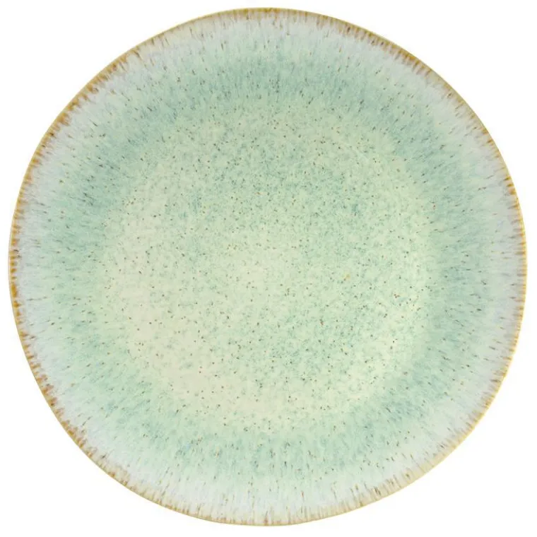 Clearance AMEFA Assiette plate en grès réactif vert Aspen - Ø 28 cm