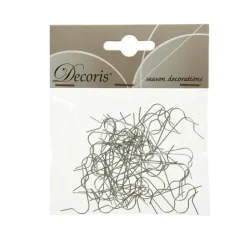 Discount Attaches boules de Noël argent lot de 50