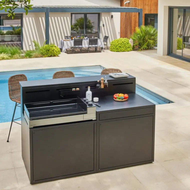 FORGE ADOUR Bac de rangement noir - 30 x 8,6 x 6 cm