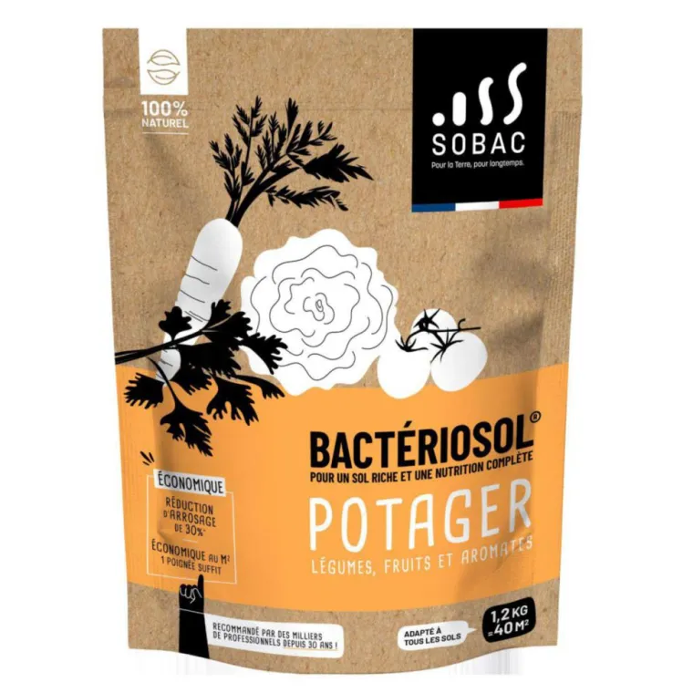 Outlet SOBAC Bactériosol potager légumes, fruits et aromates 100 % naturel - 1,2 kg