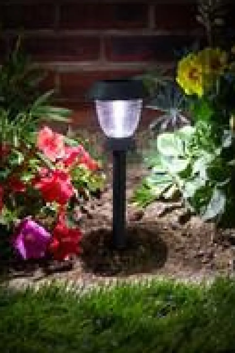 SMART GARDEN Balise solaire Triton en métal noir et verre à LED 10 lumens