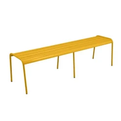 Outlet FERMOB Banc coloris jaune en acier Monceau - 160 x 77 x 45 cm