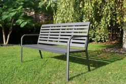 Outlet CREADOR Banc de jardin 3 places en aluminium, anthracite - MARTA