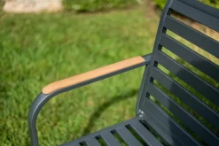 Outlet CREADOR Banc de jardin 3 places en aluminium, anthracite - MARTA