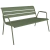 Outlet FERMOB Banquette lounge en acier vert cactus Monceau - 128 x 76 x 71 cm