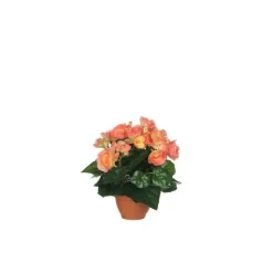Outlet Bégonia saumon artificiel en pot Campana Terra H 25 x Ø 20 cm