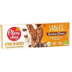 Discount PLENIDAY Biscuits sablés avoine choco bio réduit en sucres - 105 g