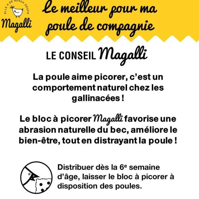 Best MAGALLI Bloc à picorer jaune en format de 1 kg
