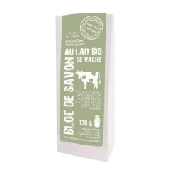 Sale MAS DU ROSEAU Bloc de savon au lait bio de vache - 130 g