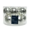 Sale Boite de 10 boules de couleur argent brillant et mat – Ø 6 cm