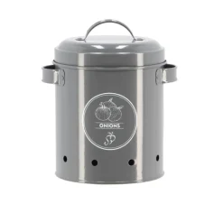 Hot ESSCHERT DESIGN Boite de conservation oignons en acier - 17,3 x 14,6 x 19,6 cm