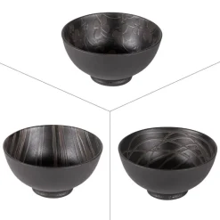 Clearance BASTIDE DIFFUSION Bol Lava coloris noir en grès - Ø 15 cm