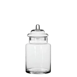 New Bonbonnière Zita en verre transparent H 22 x Ø 13 cm