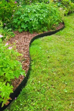 OUTSIDE LIVING Bordure de jardin en métal noir Nature - 264 x 10,2 cm