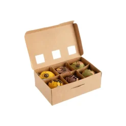 Sale Boîte de 6 pommes de pin à suspendre en papier multicolore - 5 cm