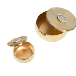 Outlet CADES DESIGN Boîte en métal doré Précieuse grand modèle