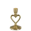 New EDELMAN Bougeoir en céramique or forme cœur - 7,5 x 7 x 15 cm