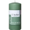Best L'ATELIER DENIS Bougie cylindrique taille L vert parfum fraîcheur basilic L’Atelier de Denis - Ø 6,8 x H 14.5 cm