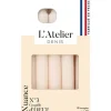 Online L'ATELIER DENIS Bougie de ménage 17 cm ivoire L’Atelier de Denis - Le pack de 4