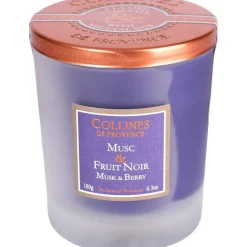 Best COLLINES DE PROVENCE Bougie parfumée musc et fruit noir