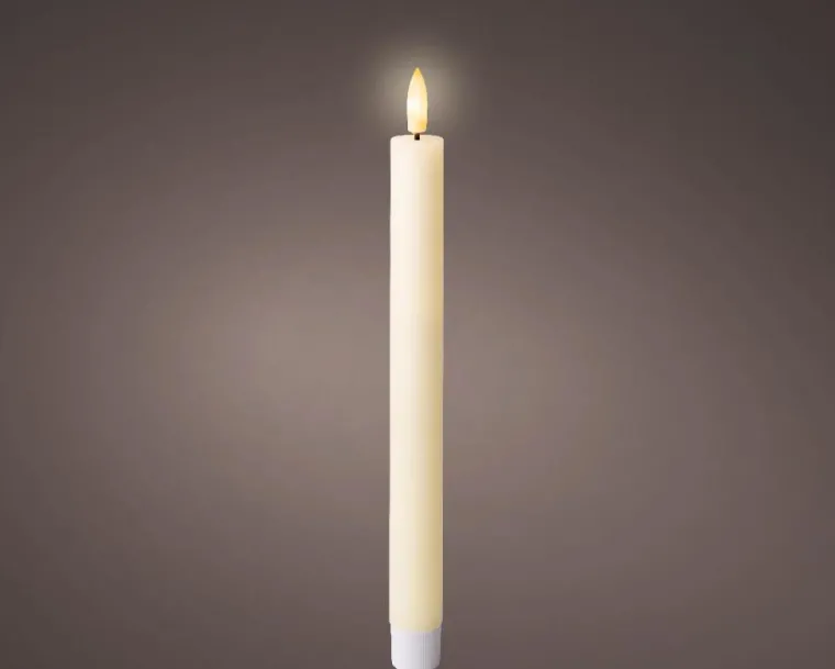 Online KAEMINGK Bougie type diner crème imitation cire à LED blanc chaud pour intérieur - Ø 2,2 x H 24,5 cm