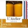 Sale L'ATELIER DENIS Bougies cylindriques ocre parfum soleil fruité L’Atelier de Denis - L’étui de 2